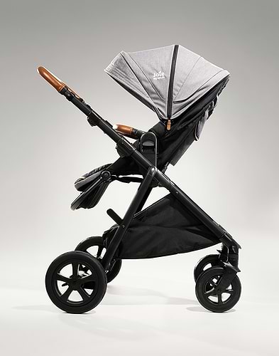 עגלה מפוארת לתינוק אריאה Aeria Signature הכוללת שינוי מצבי גובה - שחור/אפור Carbon
