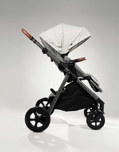 עגלה מפוארת לתינוק אריאה Aeria Signature הכוללת שינוי מצבי גובה - לבן/אפור Oyster