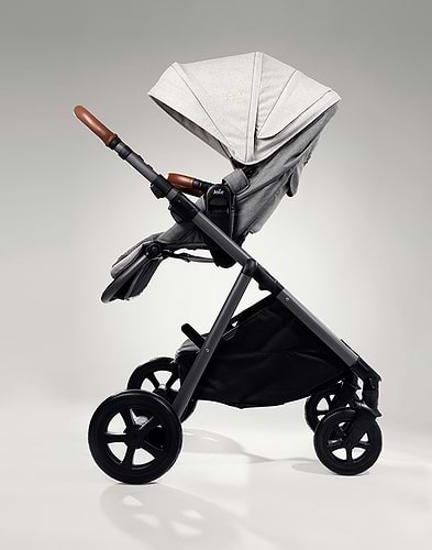עגלה מפוארת לתינוק אריאה Aeria Signature הכוללת שינוי מצבי גובה - לבן/אפור Oyster