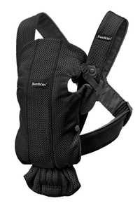 מנשא תינוק מיני Mini בד מש נושם 3D Mesh - שחור Black בייבי ביורן