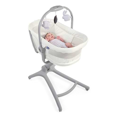 עריסה משולבת עם טרמפולינה וכיסא האכלה Baby Hug 4 In 1 AIR אייר - אפור כהה Dark Grey