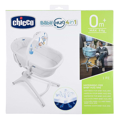 עריסה משולבת עם טרמפולינה וכיסא האכלה Baby Hug 4 In 1 AIR אייר - אפור כהה Dark Grey