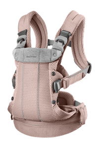 מנשא תינוק הרמוני Harmony בד נושם 3D Mes - ורוד Dusty Pink בייבי ביורן