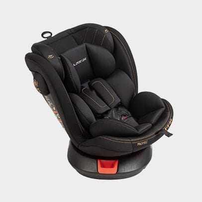 כיסא בטיחות מסתובב 360º משולב בוסטר PROTEC וכולל הגנת צד משופרת SIPS - שחור