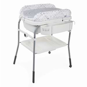 אמבטיה עם משטח החתלה מתקפל אפור - Cuddle & Bubble Comfort - chicco סמארט בייבי