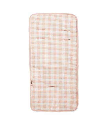 ריפודית לעגלה מכותנה NINO צבע PINK SQUARES