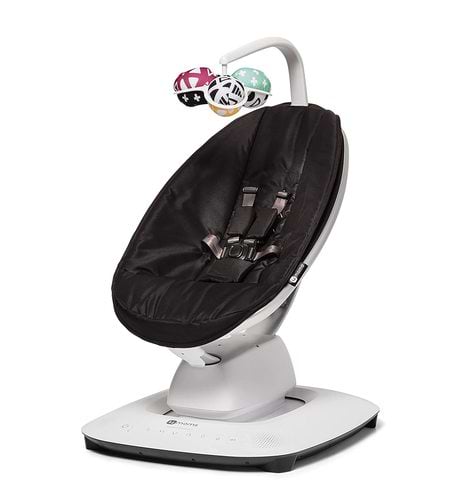 ממרו mamaroo מפוארת צבע שחור - דגם 5.0 נדנדה לתינוק בטכנולוגיה מתקדמת, אפשרות חיבור לבלוטוס, עם 5 תנועות נדנוד יחודיות. 4moms