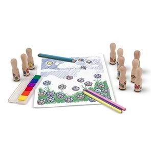 ערכה חותמות ידית מעץ גדול מבית מליסה ודאג Melissa And Doug
