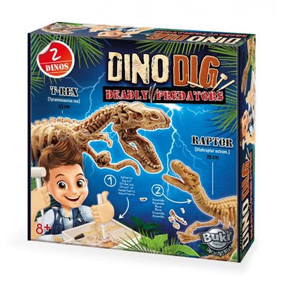 ערכת ארכיאולוגיה לחפירת שלדי דינוזאורים - מבית בוקי צרפת Buki France מליסה אנד דאג