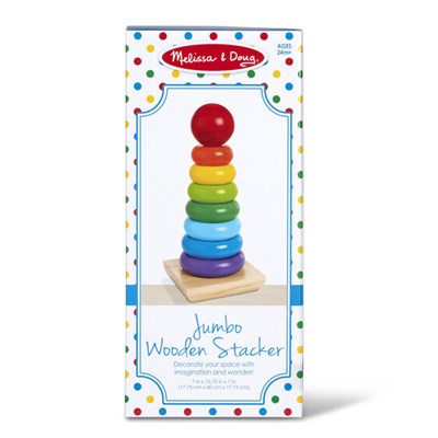 משחק מגדל טבעות עץ ענק מבית מליסה ודאג Melissa And Doug