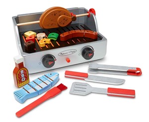 סט גריל מנגל מעץ איכותי מבית מליסה ודאג Melissa and Doug
