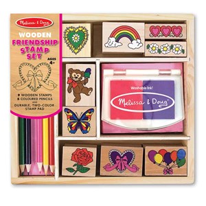 סט חותמות עץ ידידות ואהבה מבית מליסה ודאג Melissa And Doug