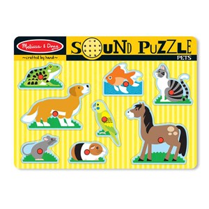 פאזל צלילים מעץ חיות מחמד מבית מליסה ודאג Melissa and Doug מליסה אנד דאג