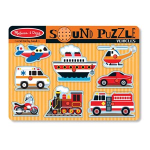 פאזל צלילים מעץ כלי תחבורה מבית מליסה ודאג Melissa and Doug מליסה אנד דאג