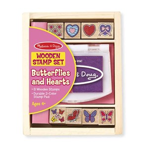 ערכת חותמות מעץ פרפרים מבית מליסה ודאג Melissa and Doug מליסה אנד דאג