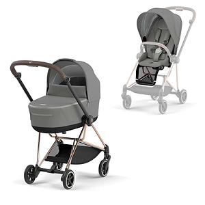 עגלת תינוק Mios 3 רוזגולד סייבקס צבע Soho Gray