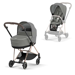 עגלת סייבקס מיוס 3 Mios שלד רוזגולד עם ריפוד במגוון צבעים