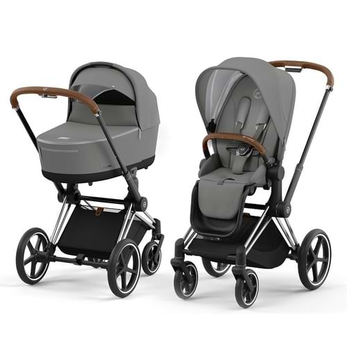 עגלת סייבקס פריאם 4 Priam CYBEX עם ריפוד מיוחד - אפור