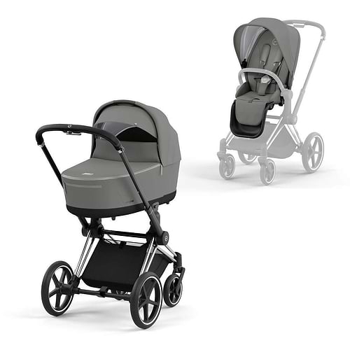 עגלת סייבקס פריאם 4 Priam CYBEX עם ריפוד מיוחד - אפור
