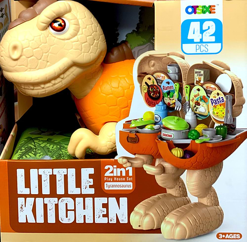 מטבחון דינוזאור במגוון צבעים