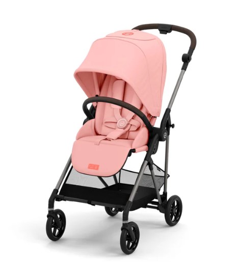 עגלת תינוק Cybex משולבת Melio 2 בצבע ורוד Hibiscus סייבקס
