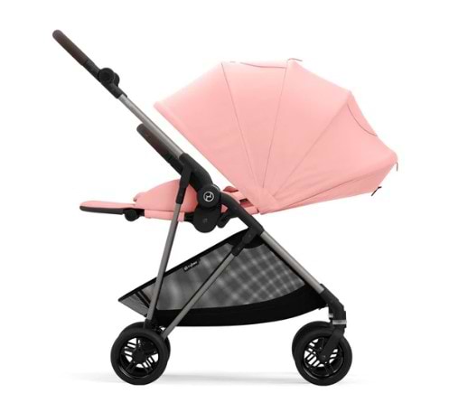 עגלת תינוק Cybex משולבת Melio 2 בצבע ורוד Hibiscus