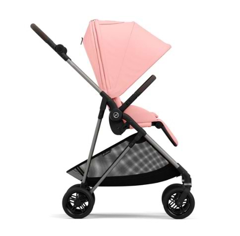 עגלת תינוק Cybex משולבת Melio 2 בצבע ורוד Hibiscus
