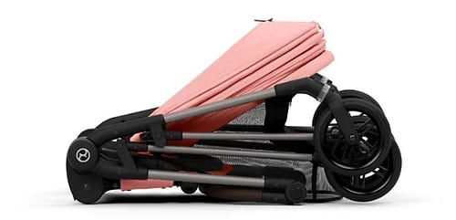 עגלת תינוק Cybex משולבת Melio 2 בצבע ורוד Hibiscus