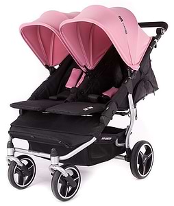 עגלת תאומים צרה בייבי מונסטרס Easy Twin 3.0S עם מדרך רגלים מכוונן - מילקשייק Baby Monsters