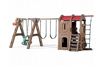 מתקן נדנדות ומגלשה ג'מבו STEP 2