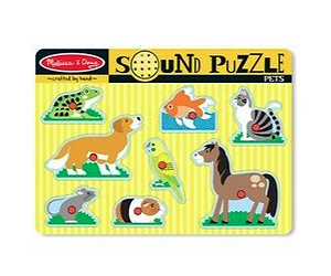 פאזל צלילים מעץ חיות מחמד מבית מליסה ודאג Melissa and Doug