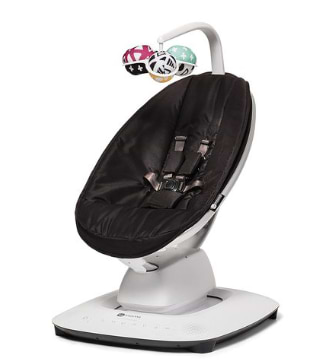 ממרו mamaroo מפוארת צבע שחור - דגם 5.0 נדנדה לתינוק בטכנולוגיה מתקדמת, אפשרות חיבור לבלוטוס, עם 5 תנועות נדנוד יחודיות. 4moms