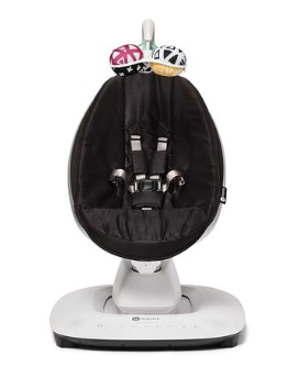 ממרו mamaroo מפוארת צבע שחור - דגם 5.0 נדנדה לתינוק בטכנולוגיה מתקדמת, אפשרות חיבור לבלוטוס, עם 5 תנועות נדנוד יחודיות. 4moms