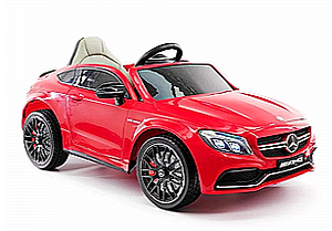 מרצדס ספורט אדומה לילדים דגם C63 AMG עם מצבר 12V נשלף