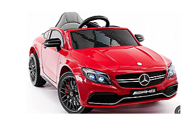 מרצדס ספורט אדומה לילדים דגם C63 AMG עם מצבר 12V נשלף