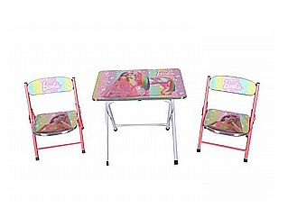 סט שולחן + 2 כסאות דגם ברבי