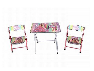 סט שולחן + 2 כסאות דגם ברבי