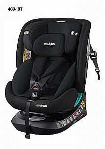כיסא בטיחות בתקן G409 I-SIZE מסתובב 360º מבית BabySafe שחור+כולל גגון רחב