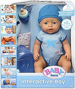 Baby Born Interactive Boy Doll-בובת תינוק ענקית אינטרקטיבית