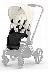 עגלת תינוק פריאם Priam 4 off white- Cybex- Mirage Grey- לבן