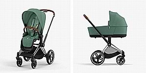 עגלת תינוק פריאם Priam 4 ירוק- Cybex- Green Leaf