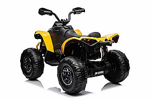 טרקטורון קאן אם מקורי ! מצבר 12V עם שלט CAN AM RENEGEDE - צבע צהוב