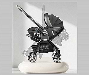 חדש! סלקל על גלגלים 5 ב 1 טיולון וכיסא בטיחות - car seat strolle- שחור/אפור