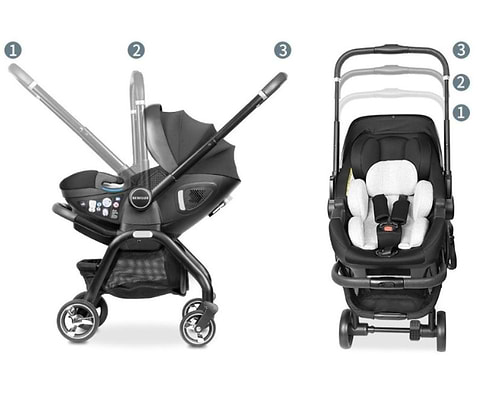 חדש! סלקל על גלגלים 5 ב 1 טיולון וכיסא בטיחות - car seat strolle - בצבע בז