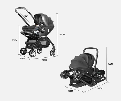 חדש! סלקל על גלגלים 5 ב 1 טיולון וכיסא בטיחות - car seat strolle - בצבע שחור