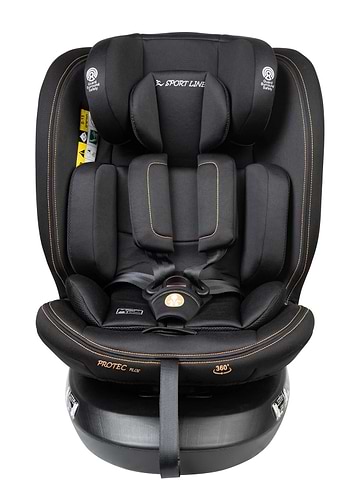 PROTEC PLUS-כיסא בטיחות מסתובב משולב בוסטר 360 - sport line-ספורט ליין פרוטק פלוס- שחור