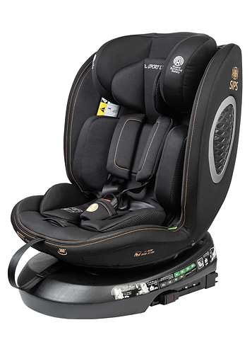 PROTEC PLUS-כיסא בטיחות מסתובב משולב בוסטר 360 - sport line-ספורט ליין פרוטק פלוס- שחור