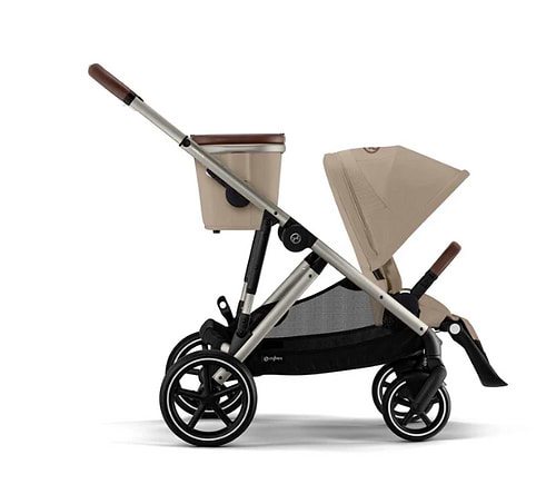 עגלת תינוק לתאומים / אחים Gazelle S2 בז' Almond Beige