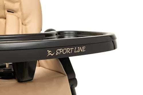 כיסא אוכל COMODO שחור XL Sport Line- קומודו xl אקסל-שמנת