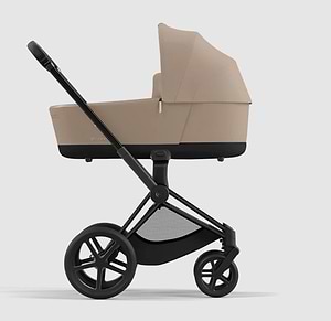עגלת תינוק Priam 4 Cozy Beige עם שלדה שחור מט סייבקס